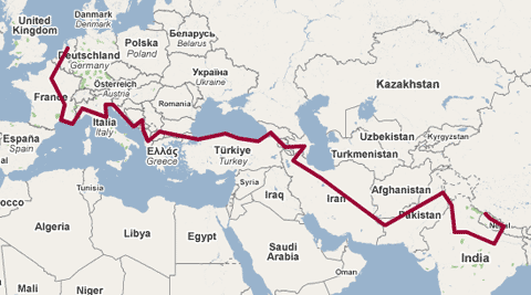 The planned route