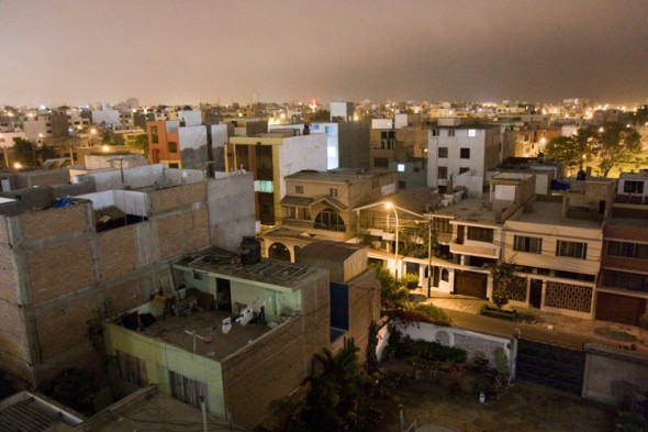 The lovely view from our hotel room in Lima, Peru.