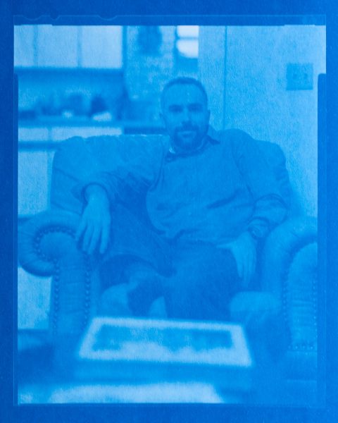 Cyanotype contact print made from a BW 4x5 negative. Exposed in bright sun for 180 seconds. The negative itself wasn't that great to start with.