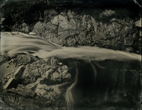 Bad Little Falls, Machias River, Machias, Maine. Tintype, 3.5 x 4.5 inches
