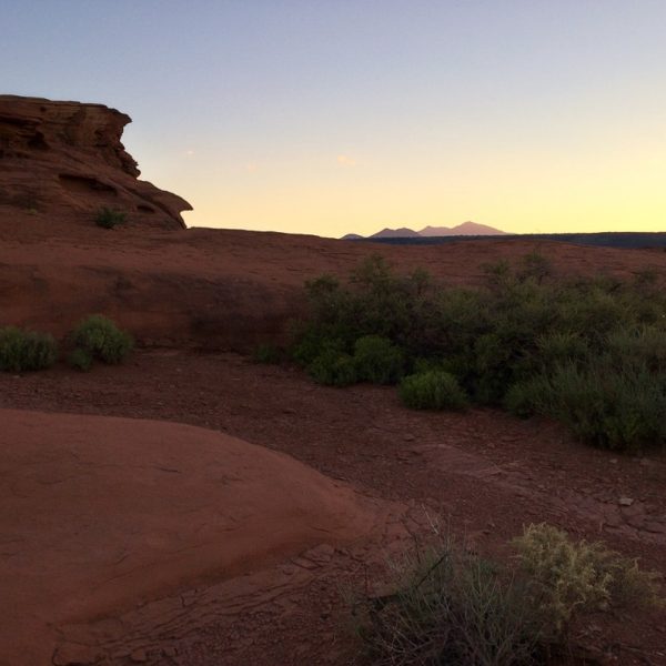 The San Francisco Peaks, as seen from Wukoki Pueblo.