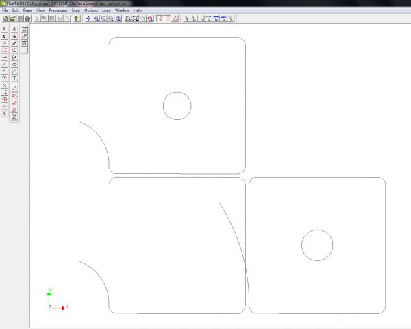 ...incorrect file in the Waterjet software.