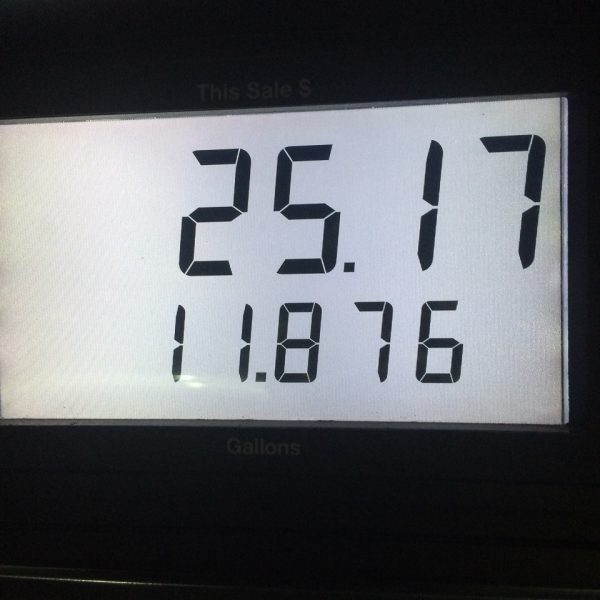 The bottom number is how many gallons of gas I was able to put in my 12.4 gallon tank...