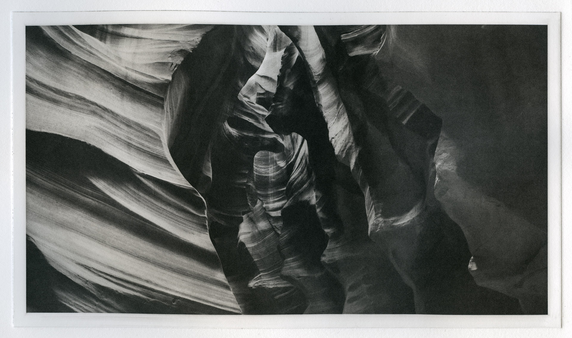 Antelope Canyon, Page, Arizona, November, 2008. Gravure print made 23-Apr-14.