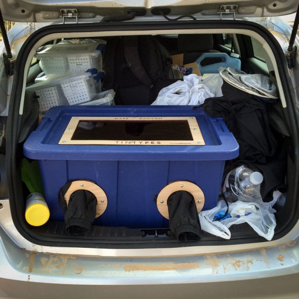 This is the darkbox that I build to fit in the back of my car.