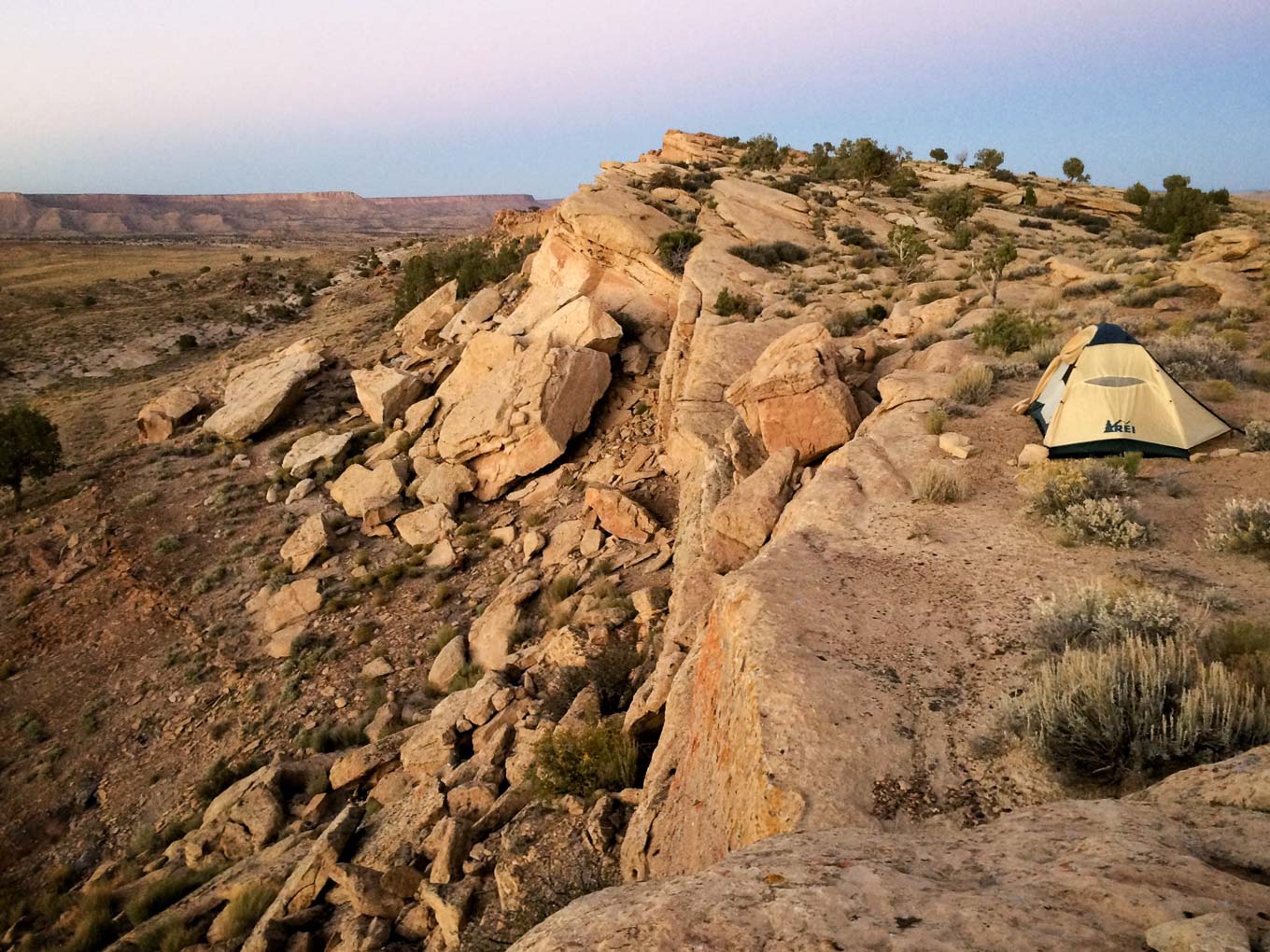 I like to pitch my tent on the edge of cliffs. Gives an added thrill to getting up in the middle of the night to pee.