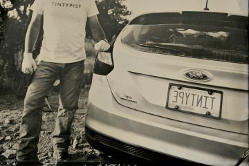 Tintype license plate